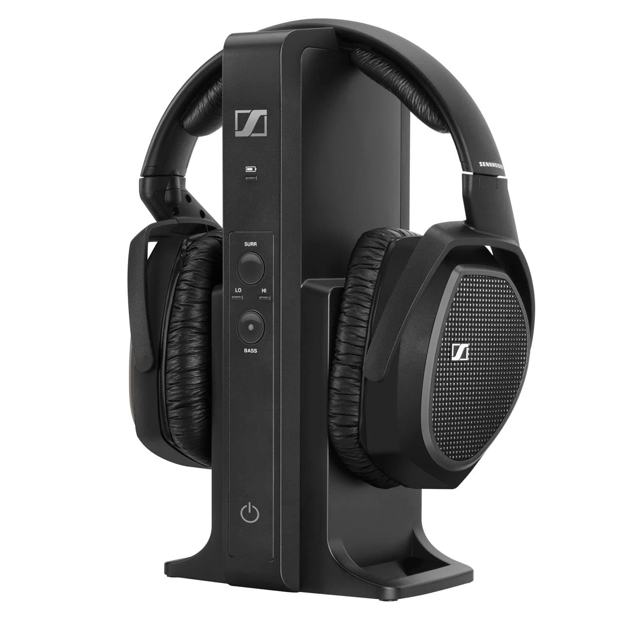 Слушалки Sennheiser RS 175, безжични, докинг станция с 3.5mm Jack и Optical-in, обхват до 100 метра, до 18 часа време на работа, черен