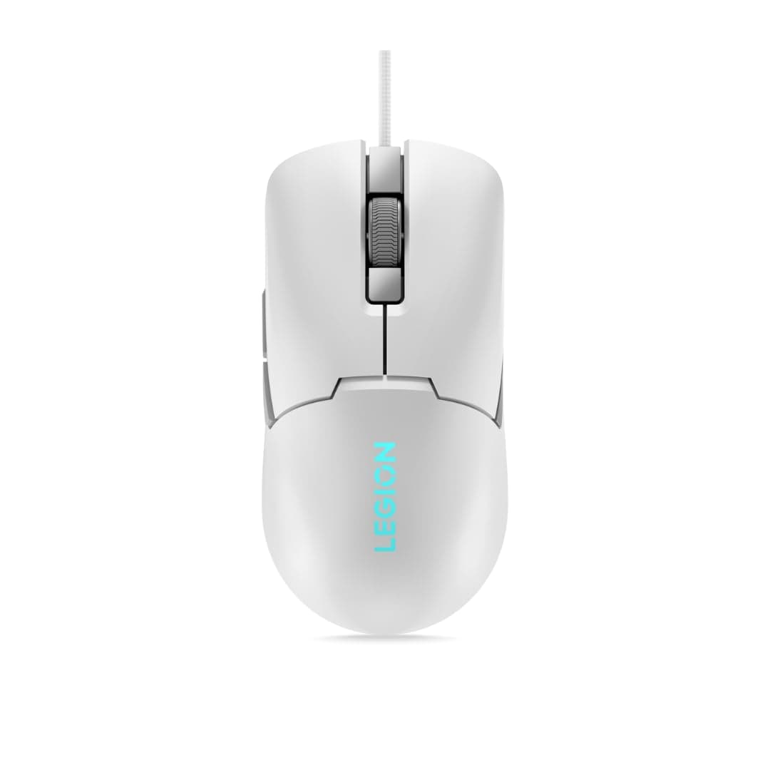 Мишка Lenovo Legion M300s RGB Gaming (GY51H47351), оптична (8000dpi), USB, бяла, RGB подсветка, гейминг, 6 програмируеми бутона