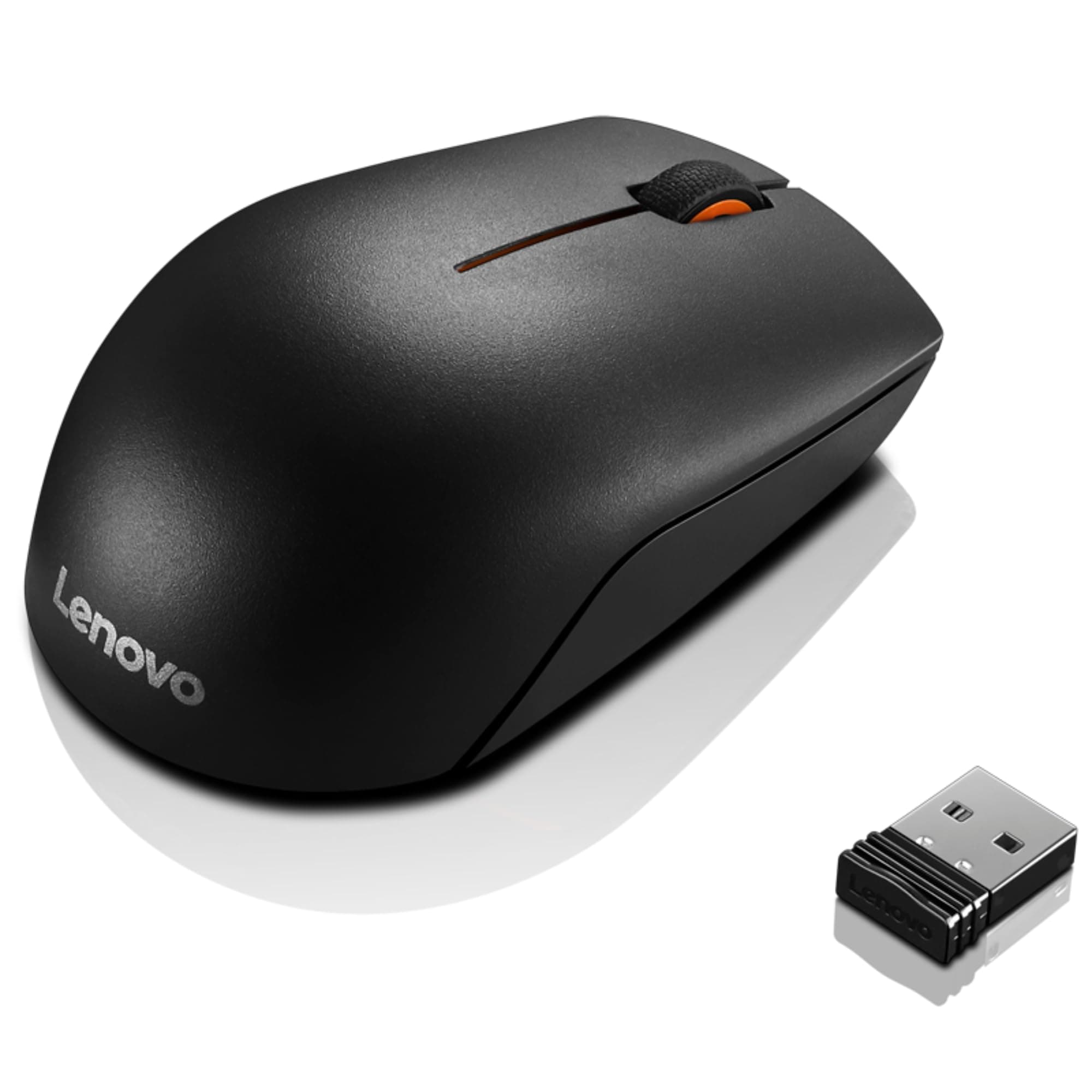 Мишка Lenovo Wireless 300, оптична (1000 dpi), безжична, USB, черна