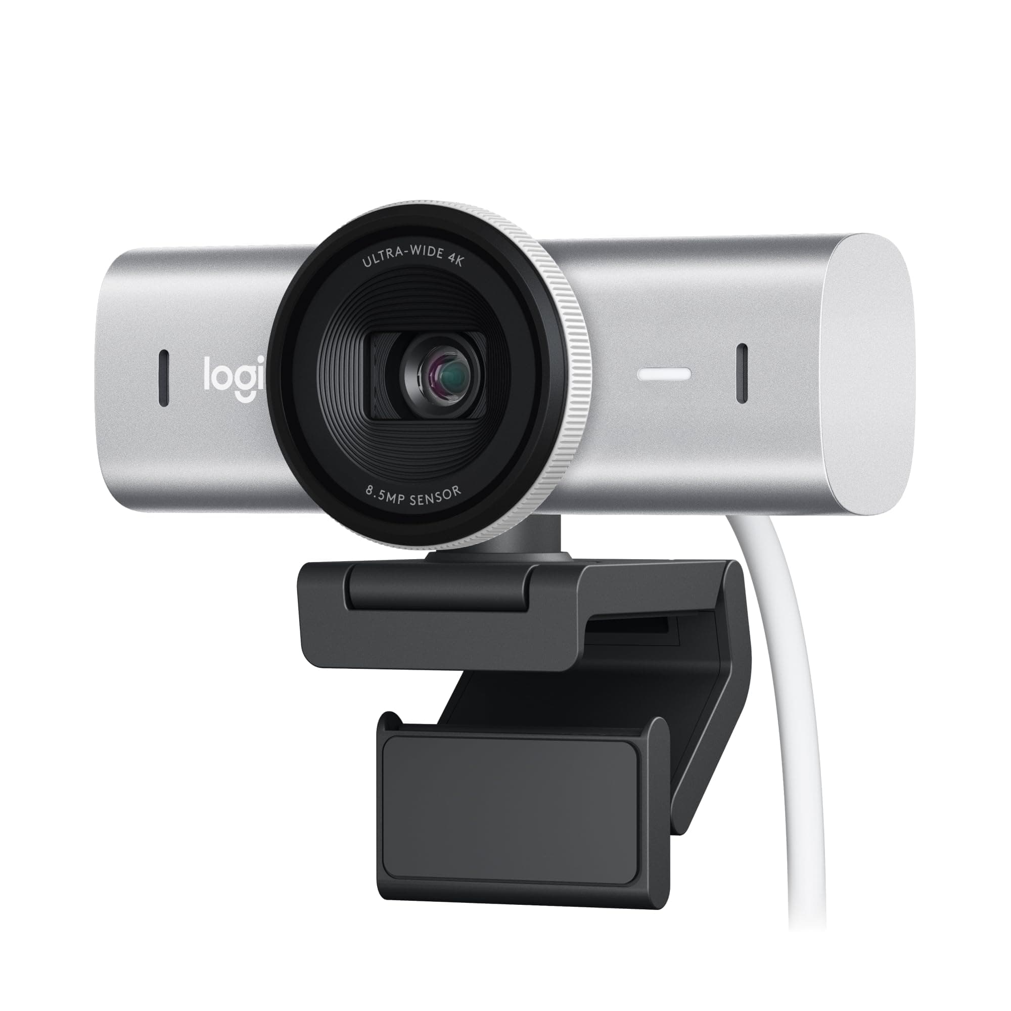 Уеб камера Logitech MX Brio 4K Ultra HD, Ultra HD (3840x2160@30fps), 8.5MP Sony STARVIS, 4x digital zoom, USB-C, сива