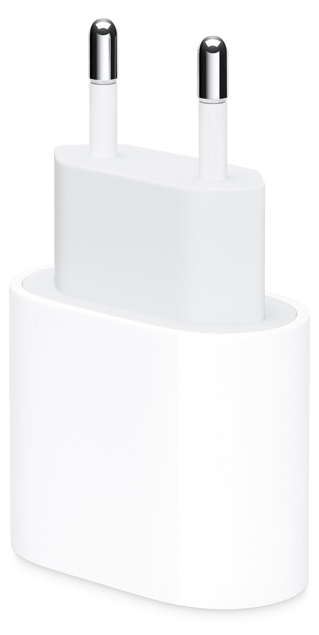 Зарядно устройство Apple 20W USB-C Power Adapter (MD3J4ZM/A), от контакт към 1x USB-C(ж), бяло
