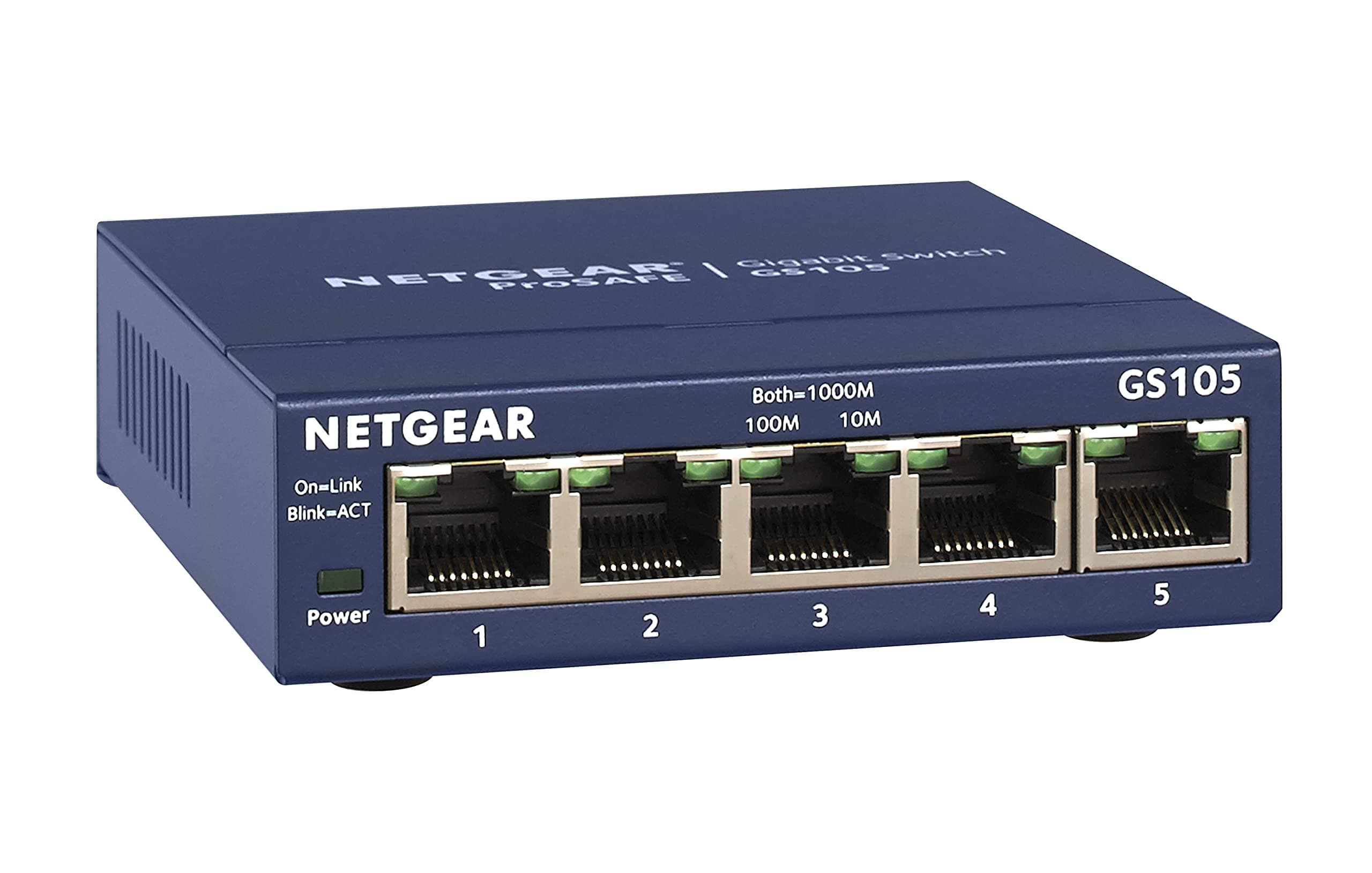 NETGEAR Gigabit Ethernet Switch 5xRJ45 10/100/1000 5port Доживотна гаранция EN