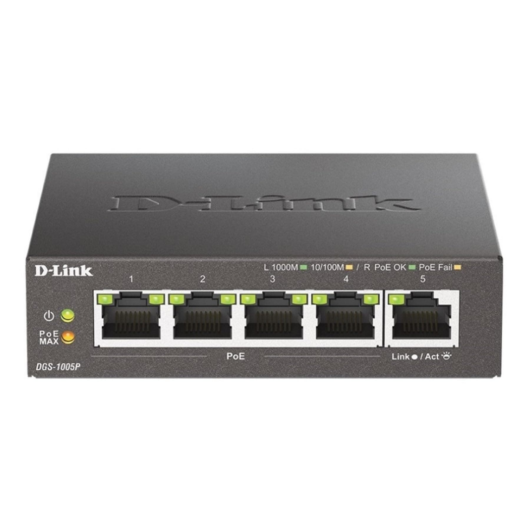 D-LINK 5 Gigabit ports including 4 ports supporting PoE - Budget PoE 60W