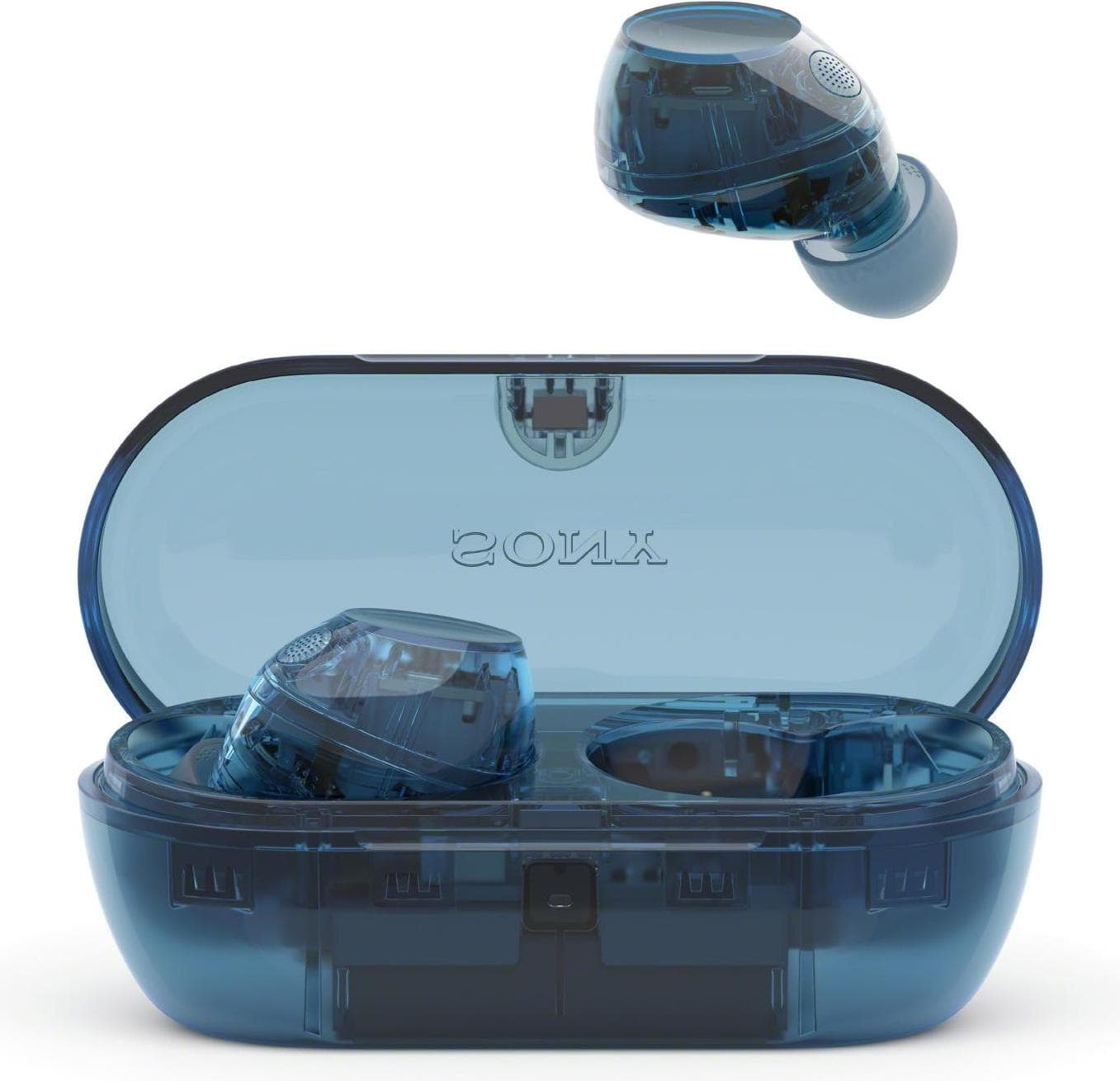 Слушалки Sony WF-C710N, безжични, Bluetooth, микрофон, шумопотискащи, IPX4 защита, сини