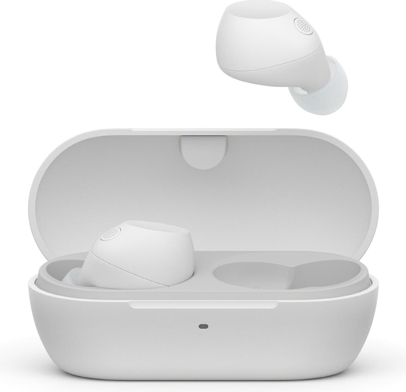 Слушалки Sony WF-C710N, безжични, Bluetooth, микрофон, шумопотискащи, IPX4 защита, бели