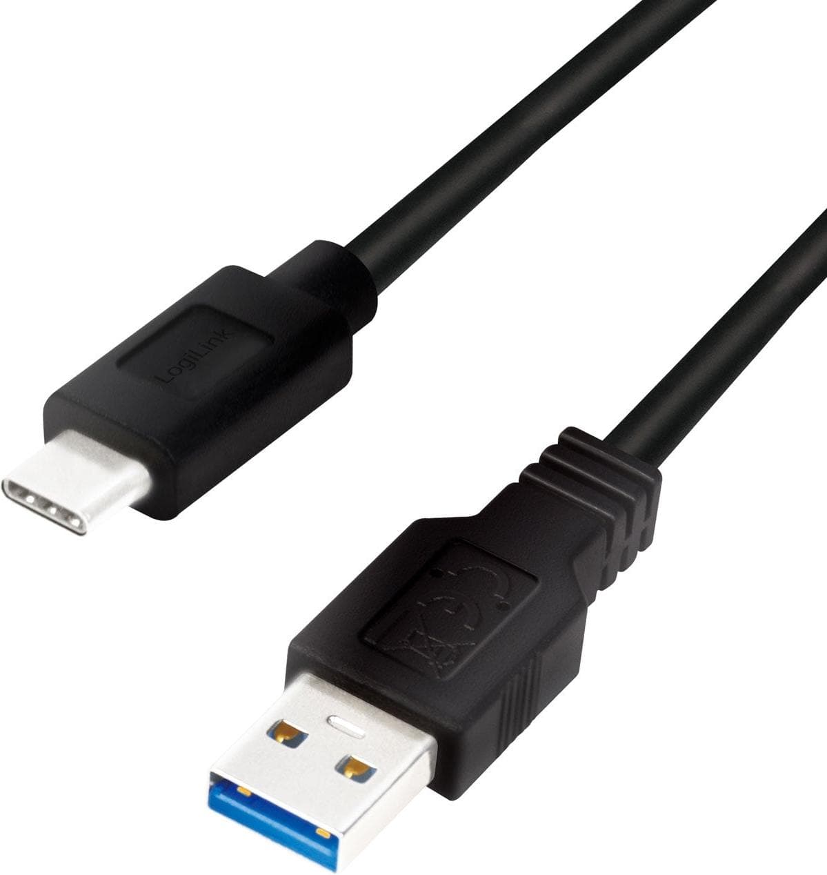 Кабел LogiLink CU0171, от USB A(м) към USB C(м), 3m, черен