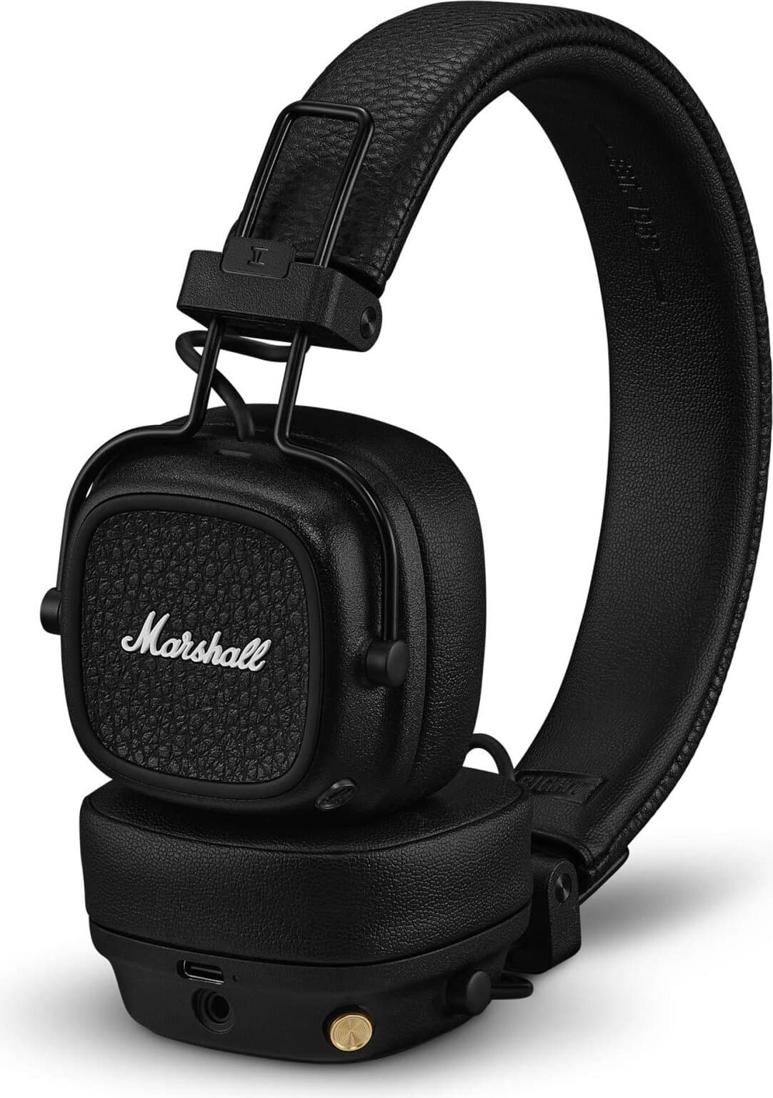 Слушалки Marshall Major V, безжични/жични, Bluetooth, Jack 3.5mm, микрофон, 40mm мембарни, до 100 часа време на работа, черни