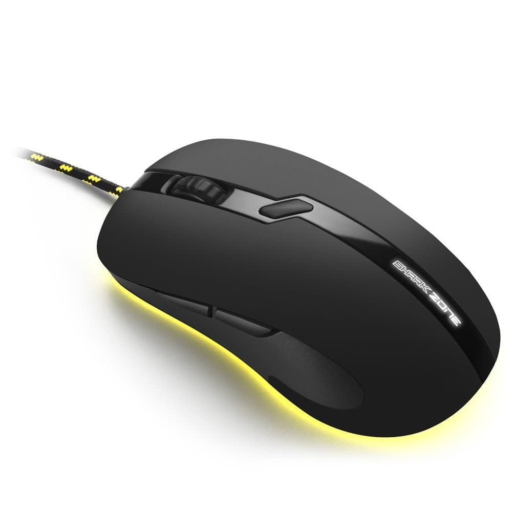 Мишка Sharkoon SHARK Zone M52, лазерна (8200 dpi), гейминг, черна, USB