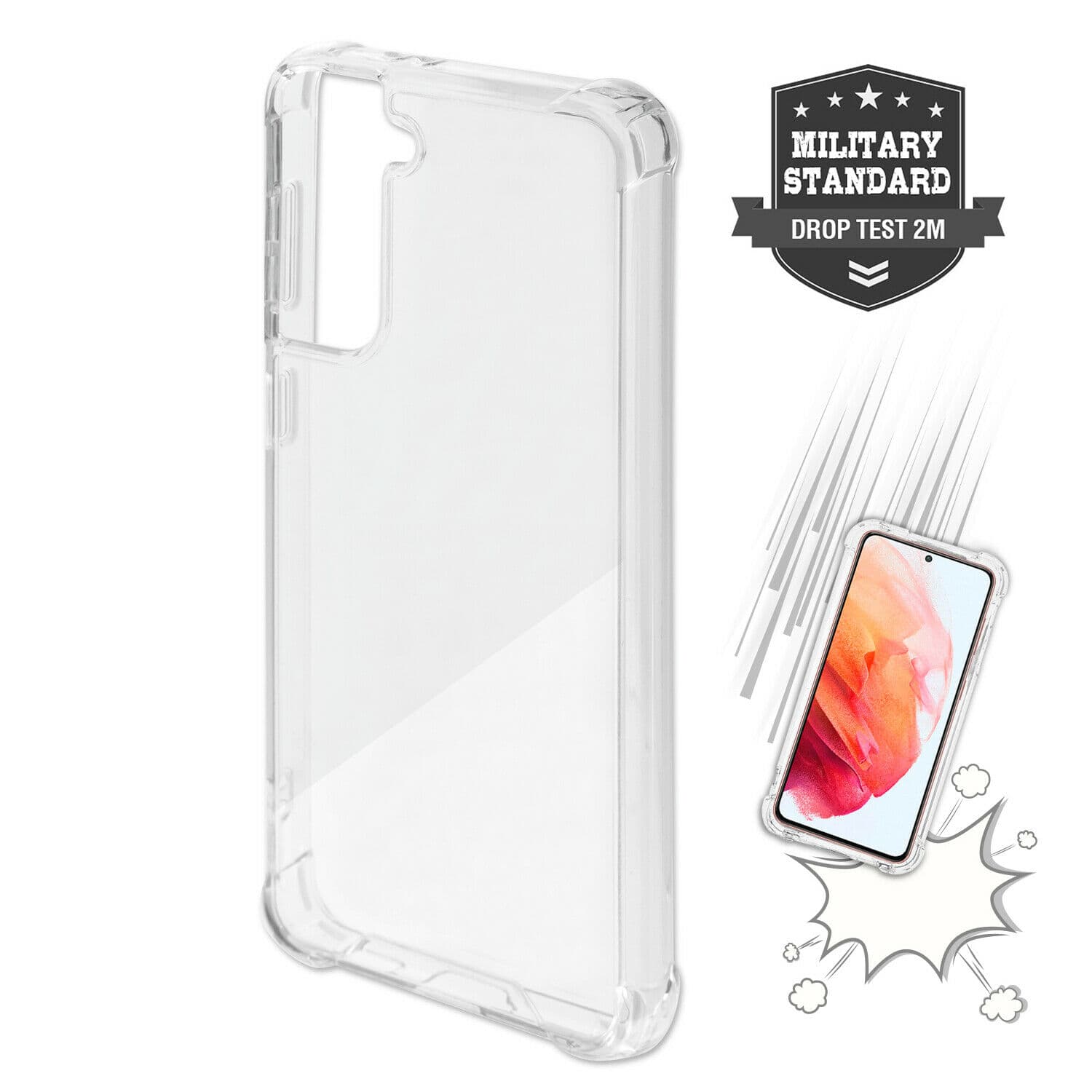 Хибриден удароустойчив кейс за Samsung Galaxy S21 Plus - 4smarts Hard Cover Ibiza (прозрачен)