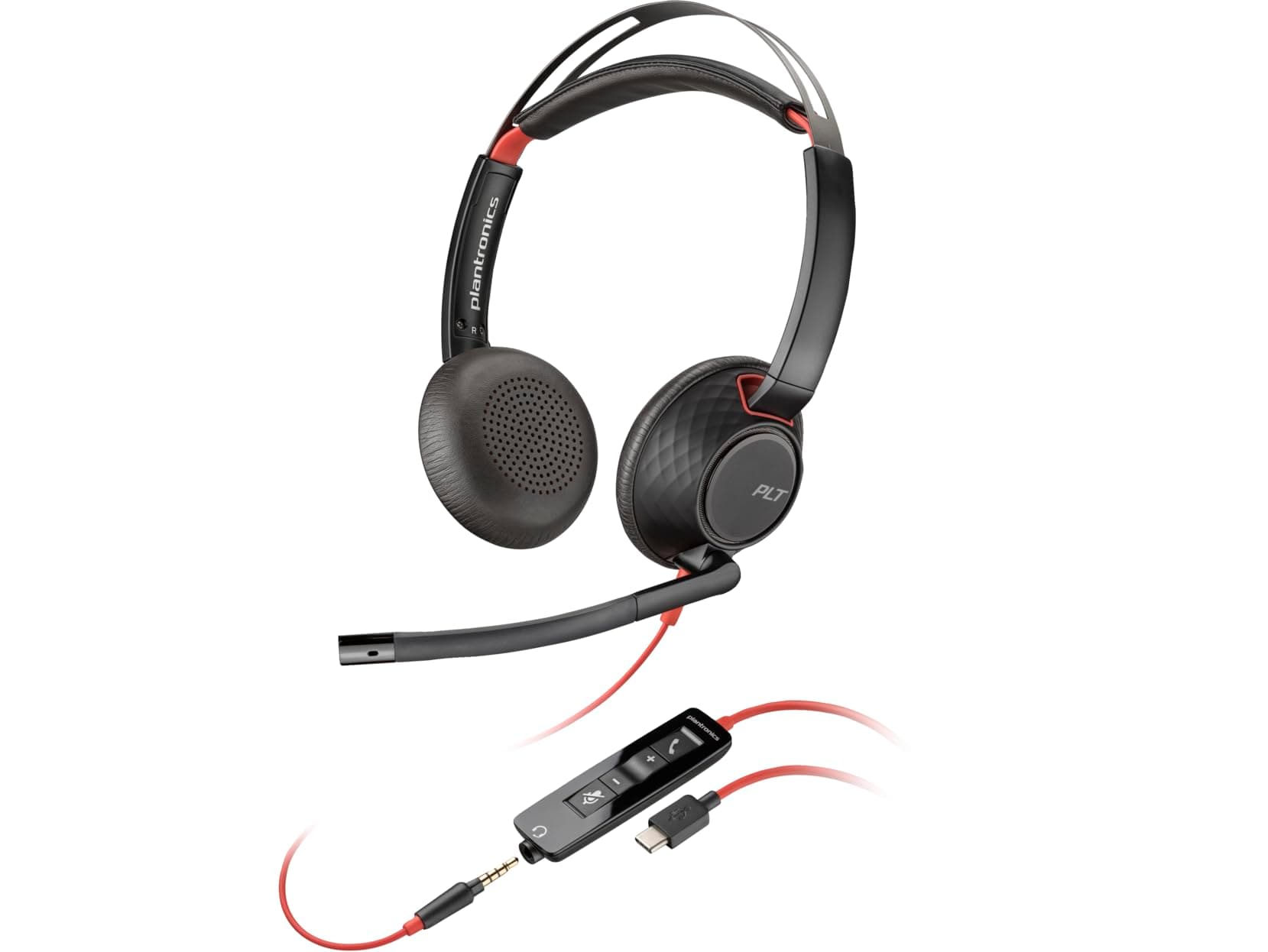 HP Poly Blackwire 5220 стерео USB-C слушалка +3,5 мм щепсел +USB-C/A адаптер SmartBuy