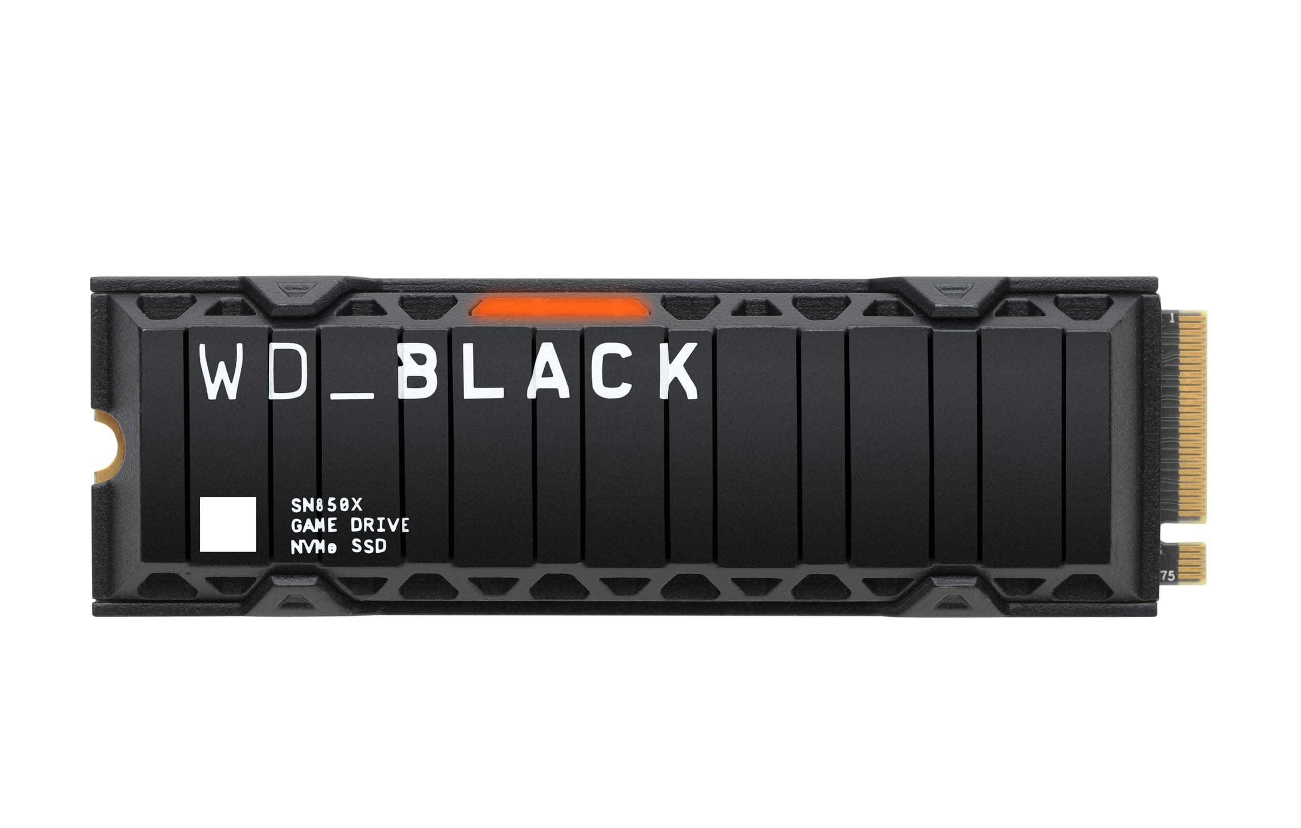 WD Black 2TB SN850X NVMe SSD изключително бърз PCIe Gen4 x4 M.2 с вътрешен радиатор в единична опаковка