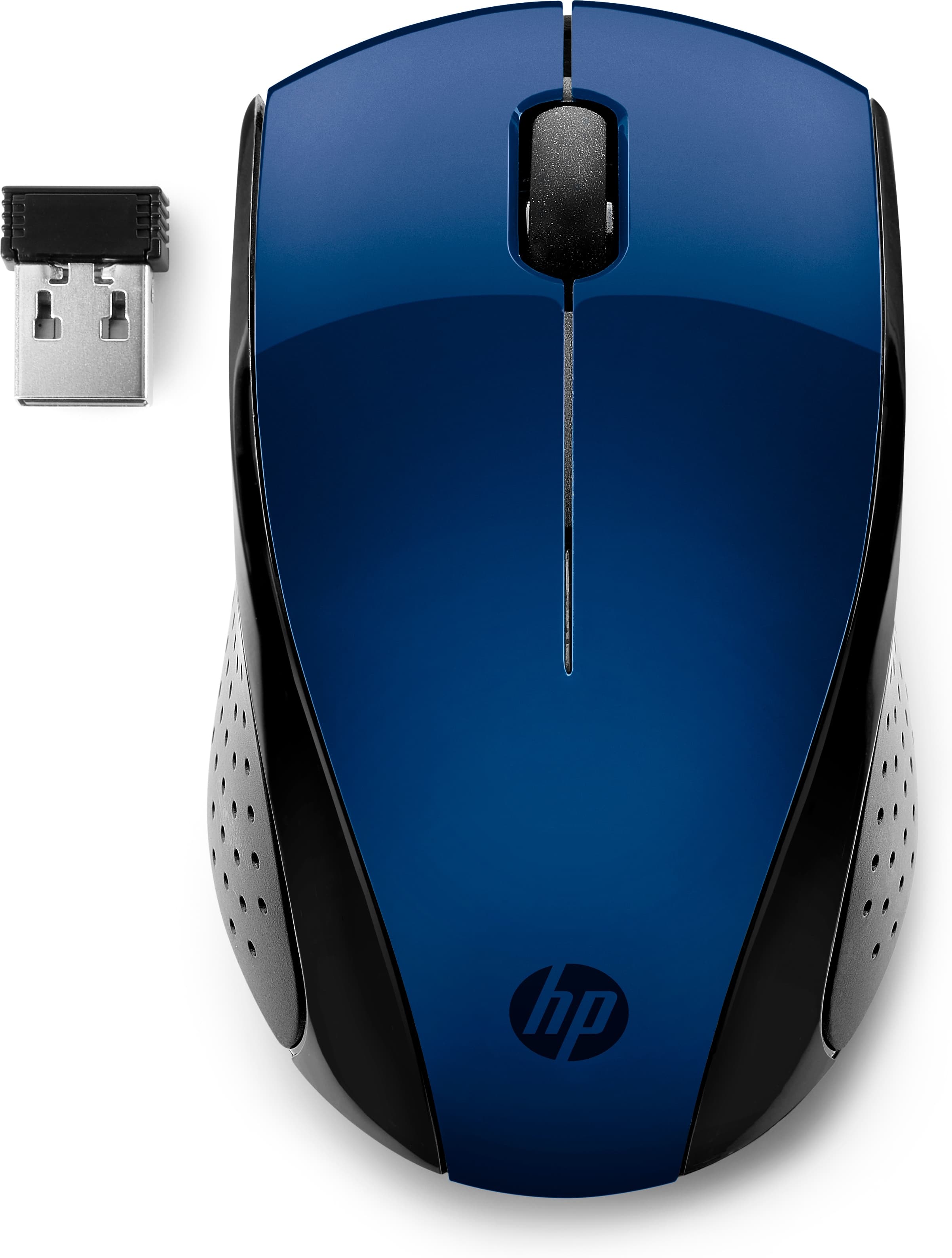 Мишка HP 220, оптична (1600 dpi), безжична, USB, синя