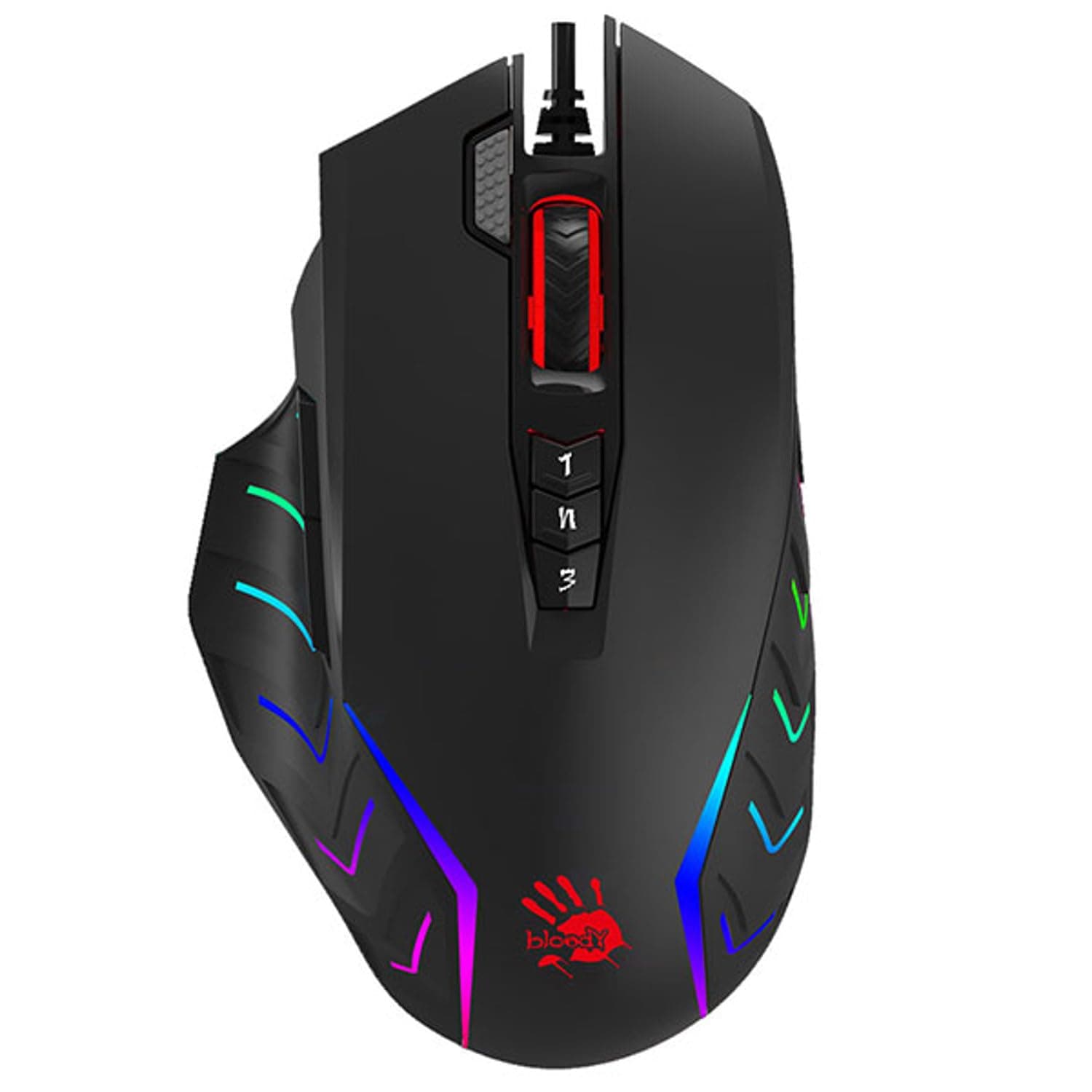 Мишка Bloody J95s, оптична (8000 dpi), гейиминг, USB, черна