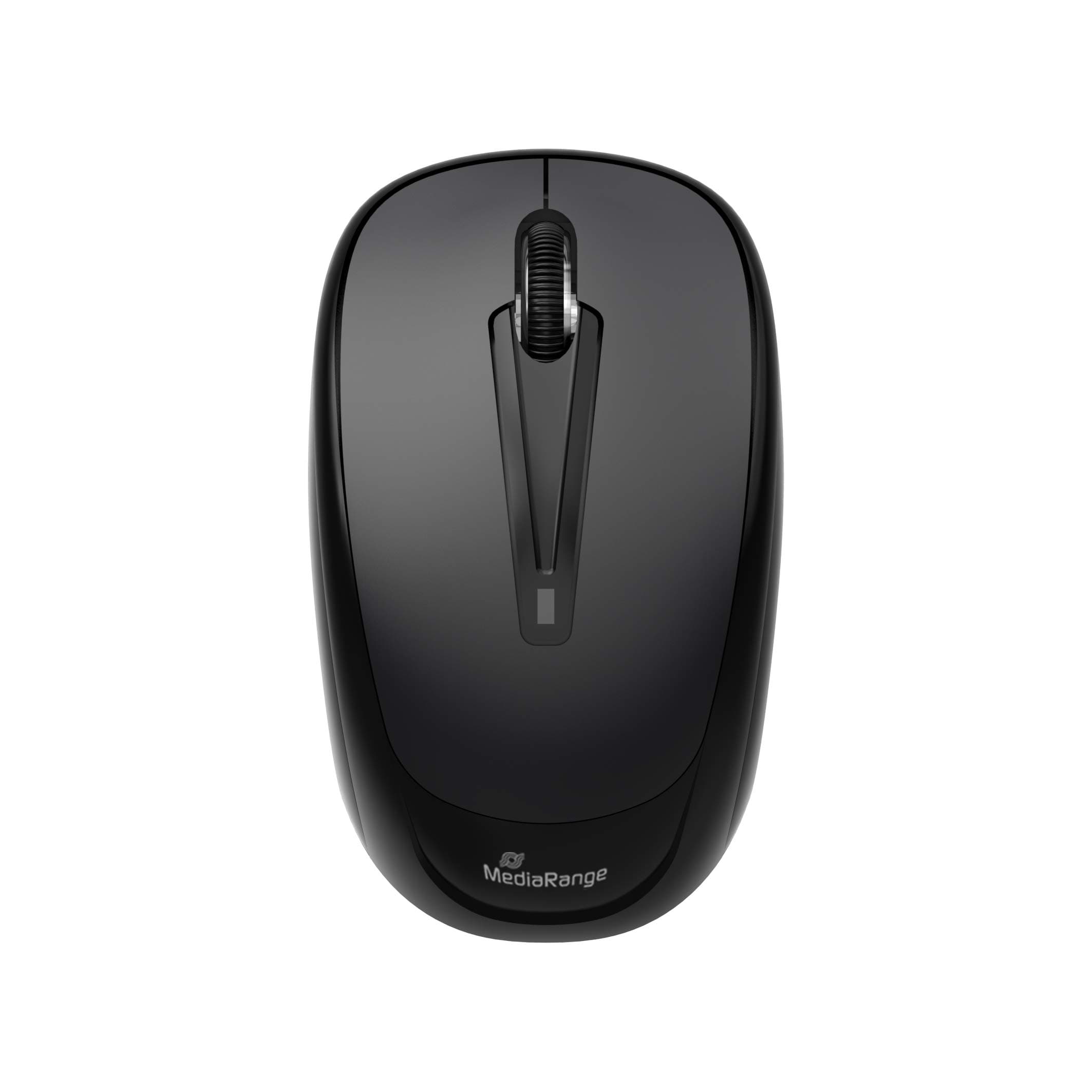 Мишка MediaRange MROS216, оптична (1200 dpi), безжична, 3 бутона, USB, умален размер, черна
