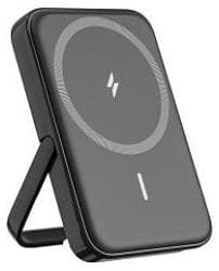 Външна батерия с USB-C порт и безжично зареждане с MagSafe (черен) - Anker 322 Magnetic Battery MagGo, 5000 mAh