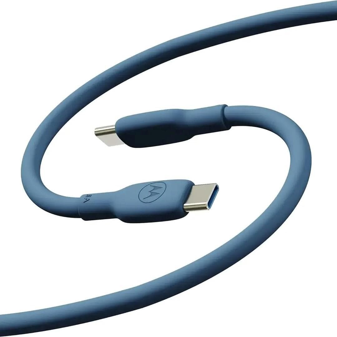 MOTOROLA Silicone 2m Cable C-C 5A, Blue