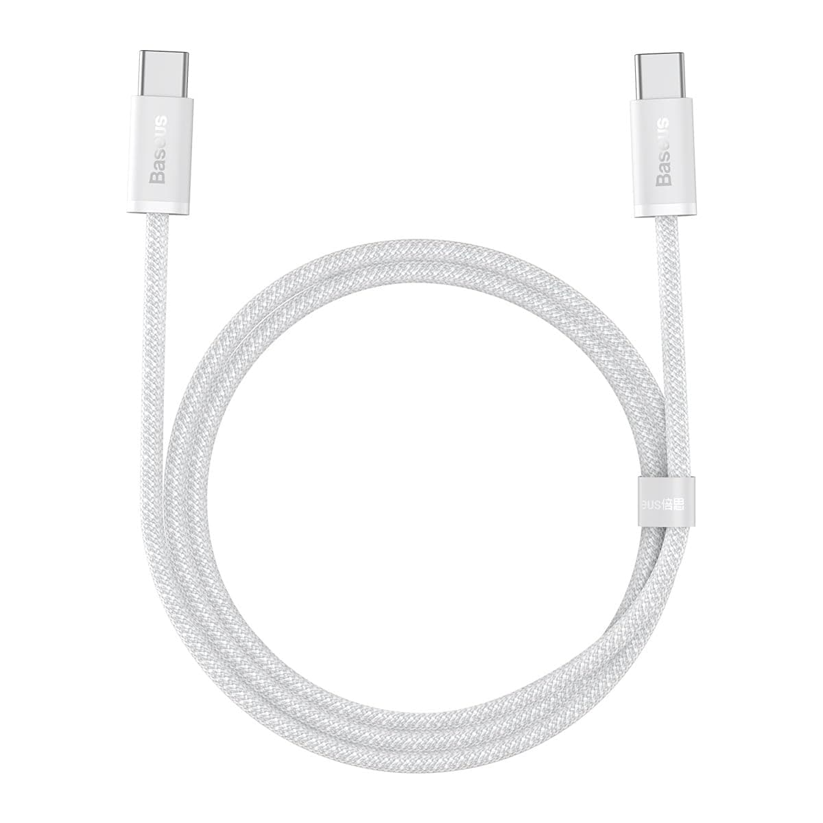 Кабел Baseus Dynamic Series Fast Charging Cable (CALD000202), от USB C(м) към USB C(м), 1m, 100W, бял