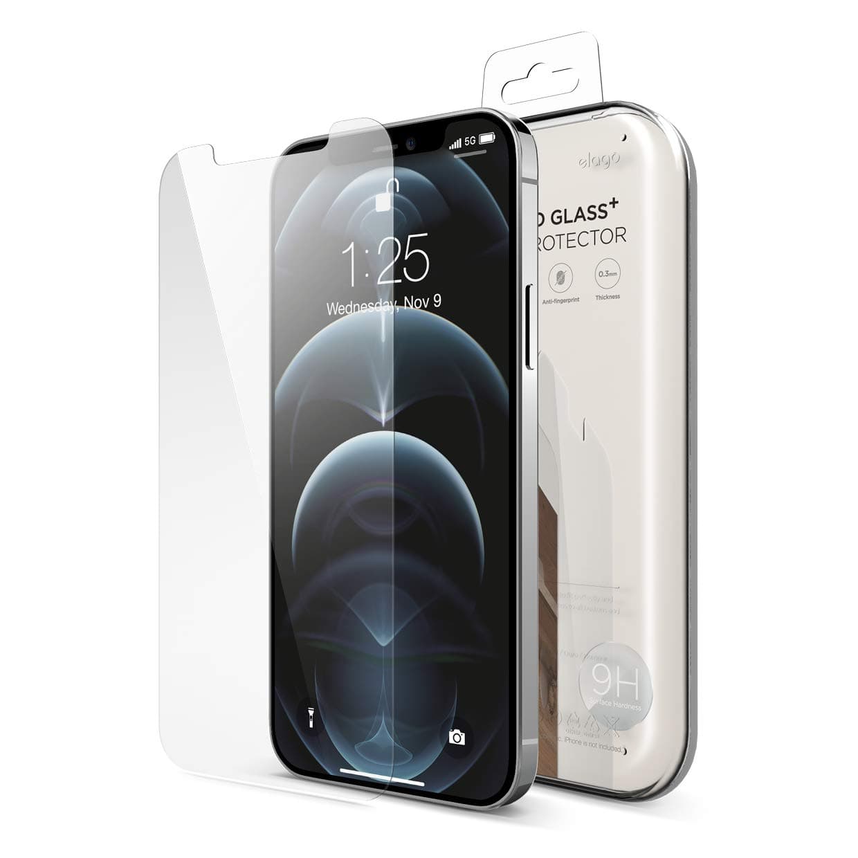 Калено стъклено защитно покритие за дисплея на iPhone 12 mini - Elago Tempered Glass (прозрачен)