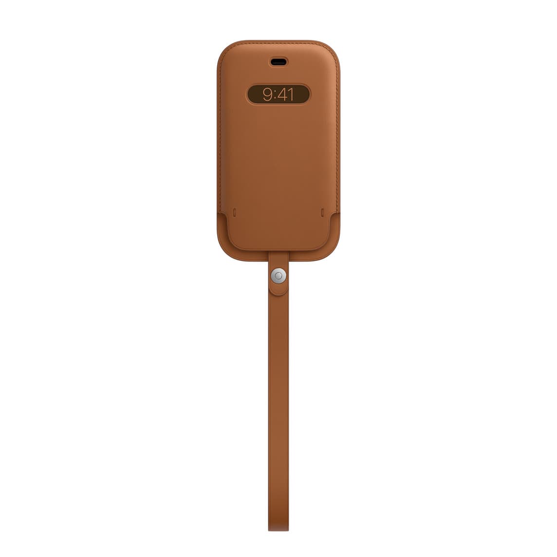 Оригинален кожен калъф, тип джоб за iPhone 12 Mini - Apple iPhone Leather Sleeve with MagSafe (кафяв)