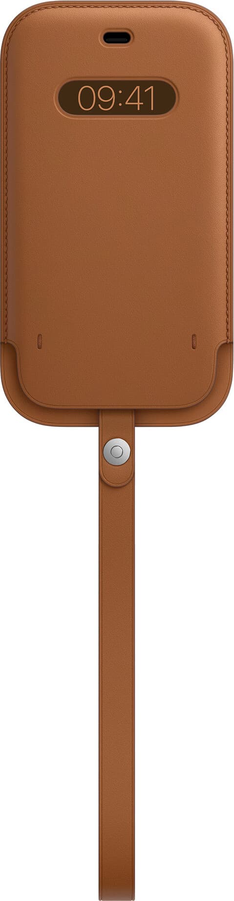Оригинален кожен калъф, тип джоб за iPhone 12, iPhone 12 Pro - Apple iPhone Leather Sleeve with MagSafe (кафяв)