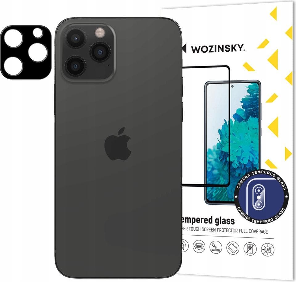 Предпазен стъклен протектор за камерата на iPhone 12 Pro - Wozinsky Full Camera Glass (прозрачен)
