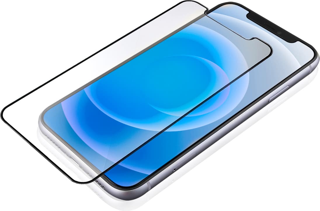 Хибридно защитно покритие за дисплея на iPhone 12, iPhone 12 Pro - 4smarts Hybrid Glass Endurance Crystal Screen Protector (черен-прозрачен)