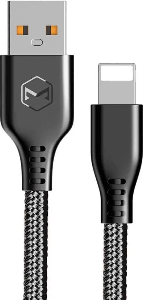 Кабел Xmart Warrior Black, от USB-A(м) към Lightning(м), 1.2m, черен