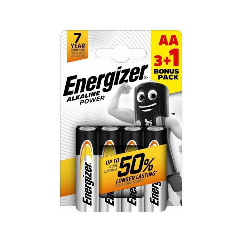 АЛКАЛНИ БАТЕРИИ ENR ALKALINE POWER AA 3+1 CHP4 ENERGIZER