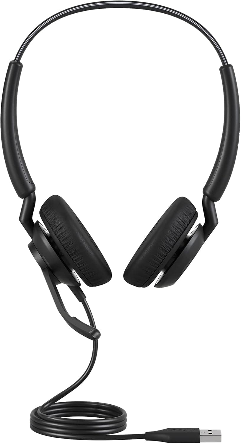 Слушалки Jabra Engage 40 Stereo, USB, 2 MEMS микрофона, шумопотискащи, черни