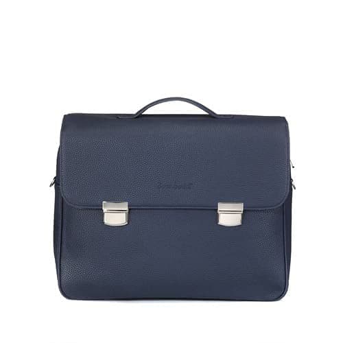 Чанта за лаптоп Bombata 24h Bag Madrid Classic Dark blue, до 16" (40.64 cm), изкуствена кожа, тъмно-синя
