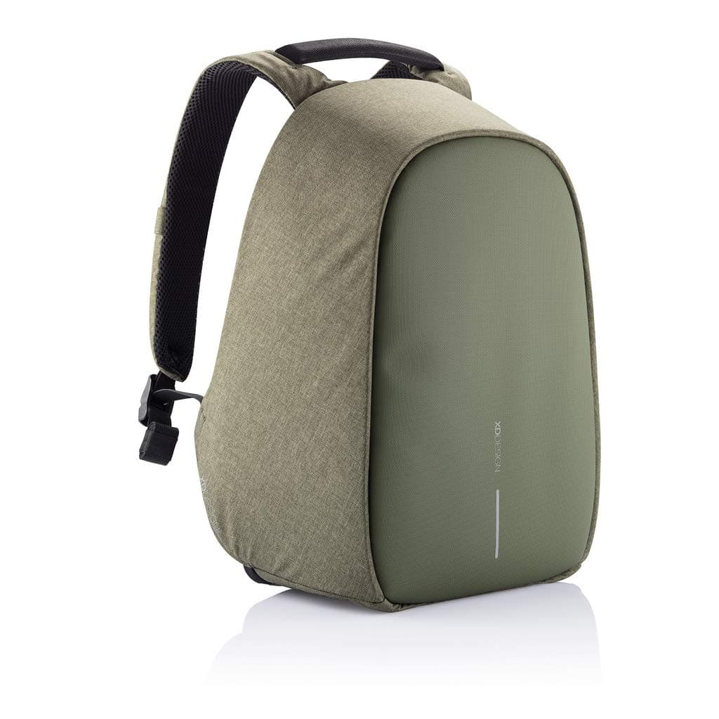 Раница за лаптоп XD Design Bobby Hero Small (P705.707), до 13.3" (33.78 cm), USB порт за зареждане, скрити джобове, без преден достъп, устойчив на прорязване материал, водоотблъскващ материал, зелена