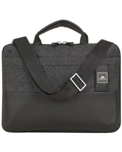 Чанта за лаптоп Rivacase 8823 Black, до 13.3" (33.78cm), полиестер, регулируема презрамка с противоплъзгаща подложка за рамо, черна