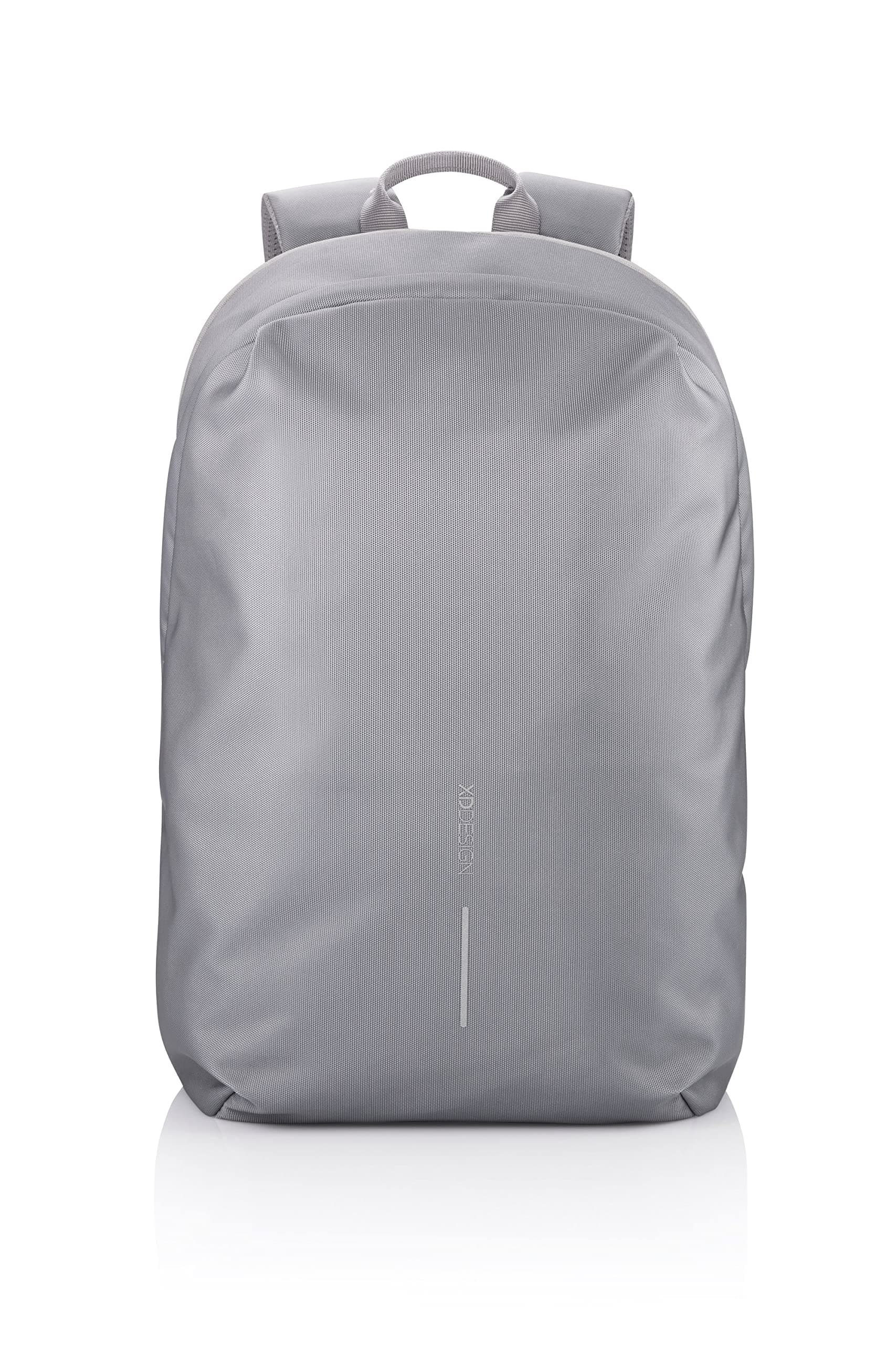 Раница за лаптоп XD design Bobby Soft (P705.792), до 15.6" (39.62 cm), usb порт за зареждане, разширяемо отделение, интегриран ключодържател, водоотблъскващ материал, скрити ципове, сива
