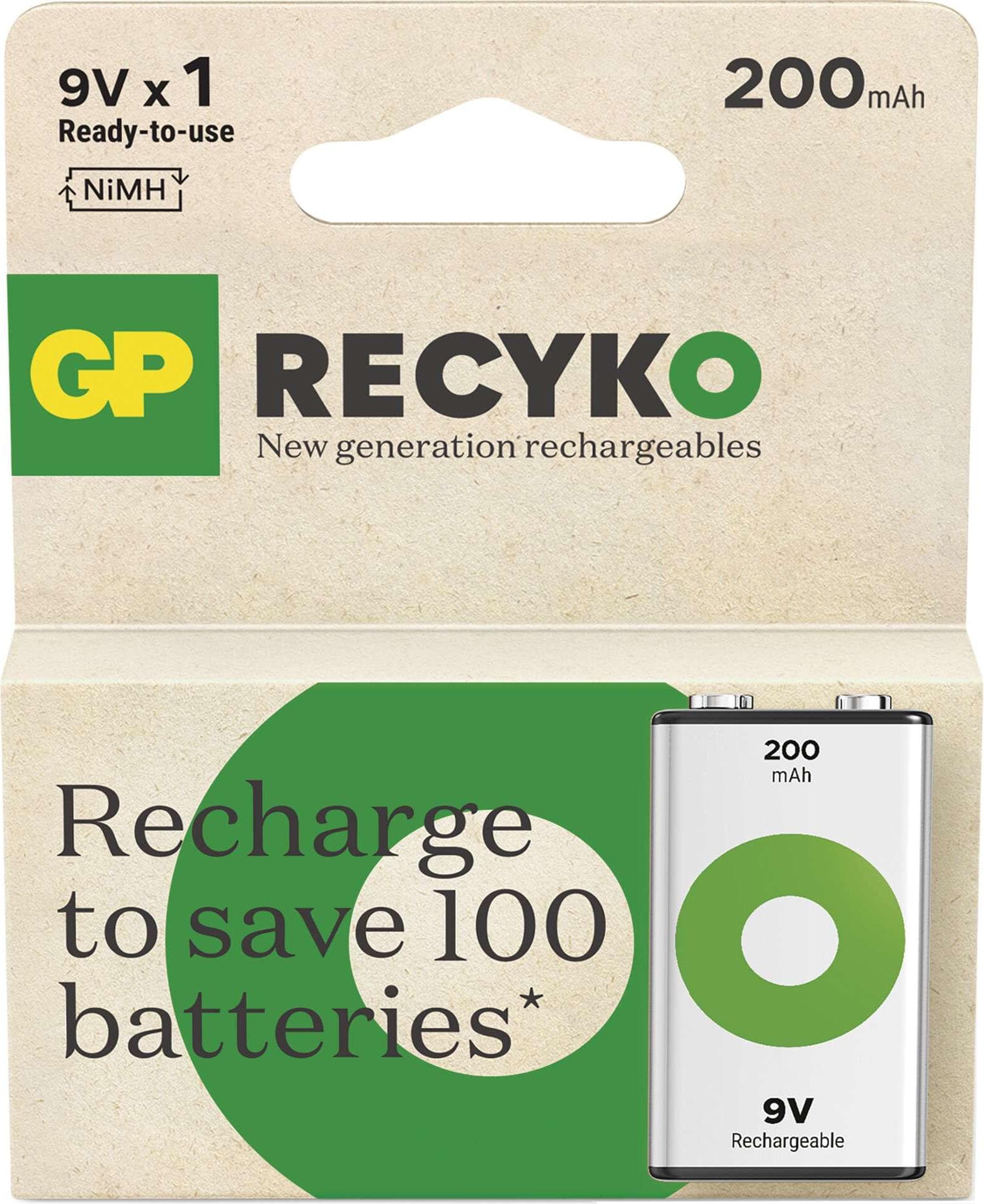 Акумулаторна Батерия GP R22 8.4V 200mAh RECYKO 20R8HN-GB1 NiMH 1бр. в опаковка GP