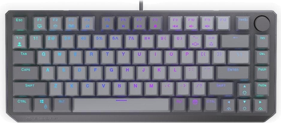 Endorfy механична клавиатура Thock V2 75%, PBT, Endorfy Red switch, US Layout
