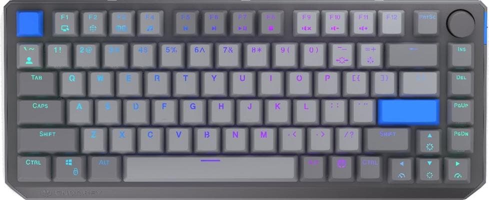 Endorfy механична клавиатура Thock Wireless V2 75%, PBT, Endorfy Yellow switch, US Layout