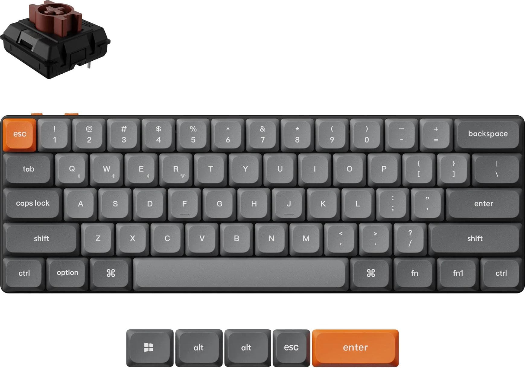 Геймърска Механична клавиатура Keychron K9 Max QMK HS 60% Keychron Milk POM Switch Brown RGB