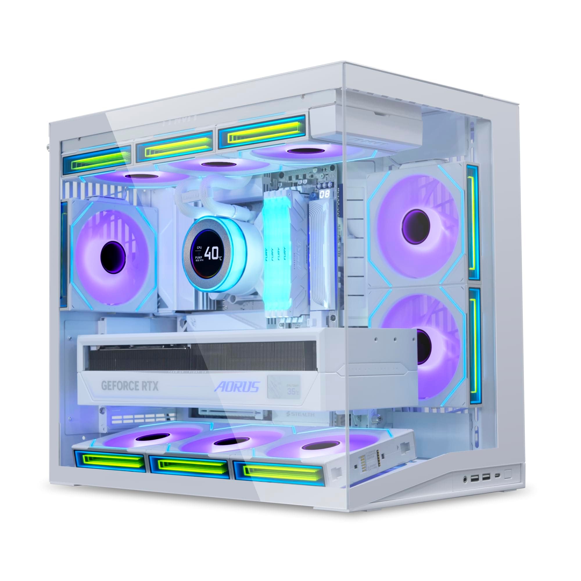 Кутия Lian Li O11 Dynamic Mini V2, Mini-Tower - White