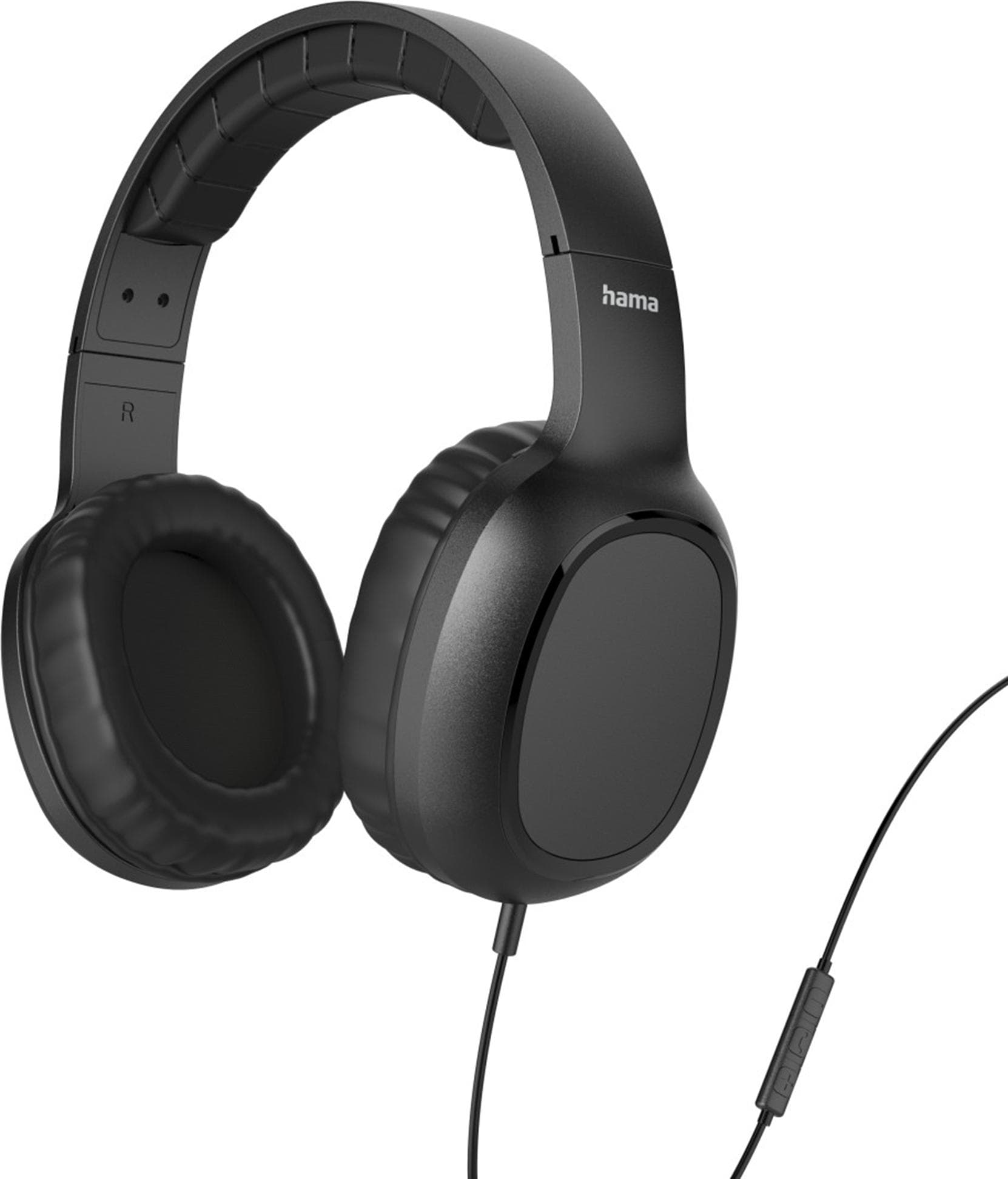 HAMA Слушалки с микрофон "Fun II", On-Ear, 3.5 мм жак, Черни