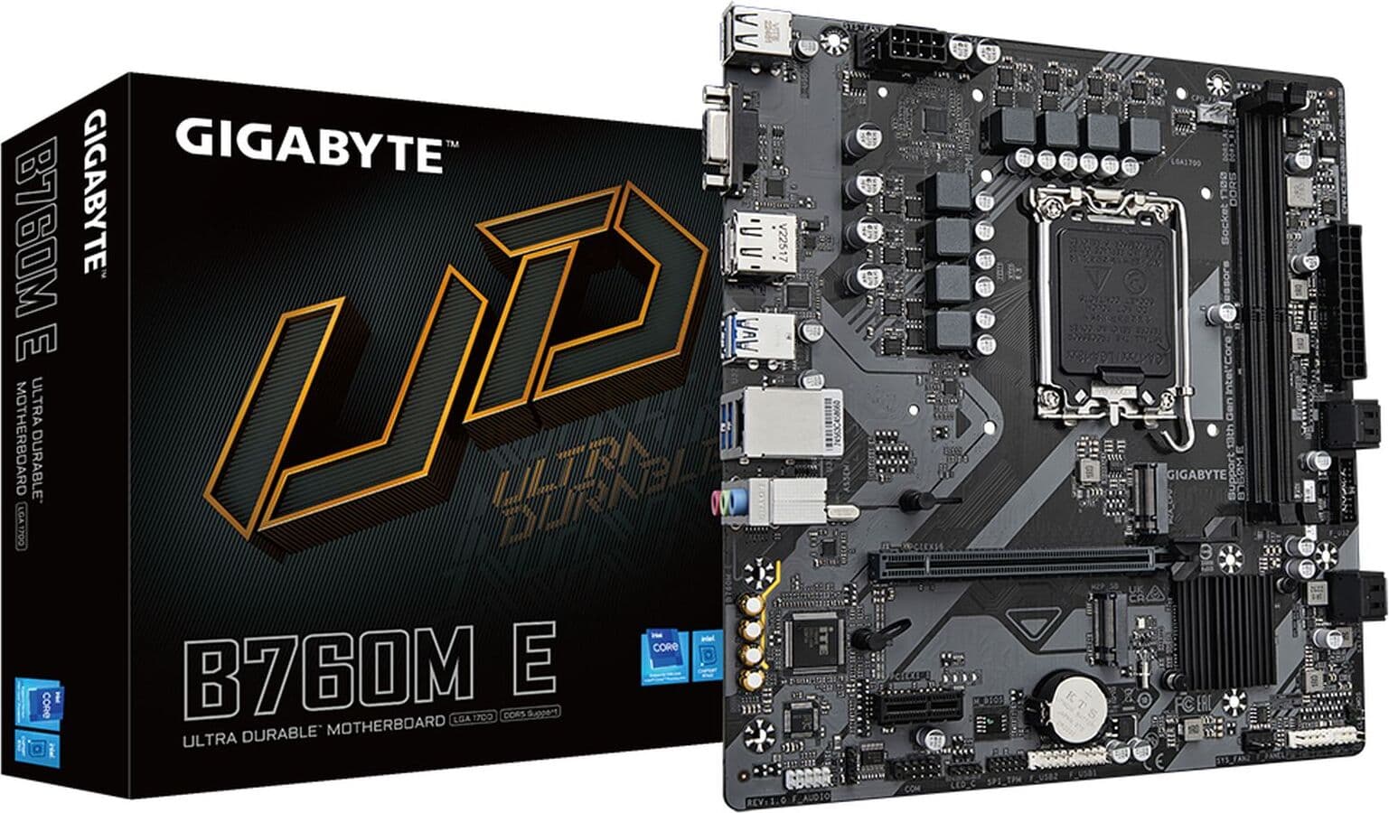 Дънна платка GIGABYTE B760M E DDR5, socket 1700