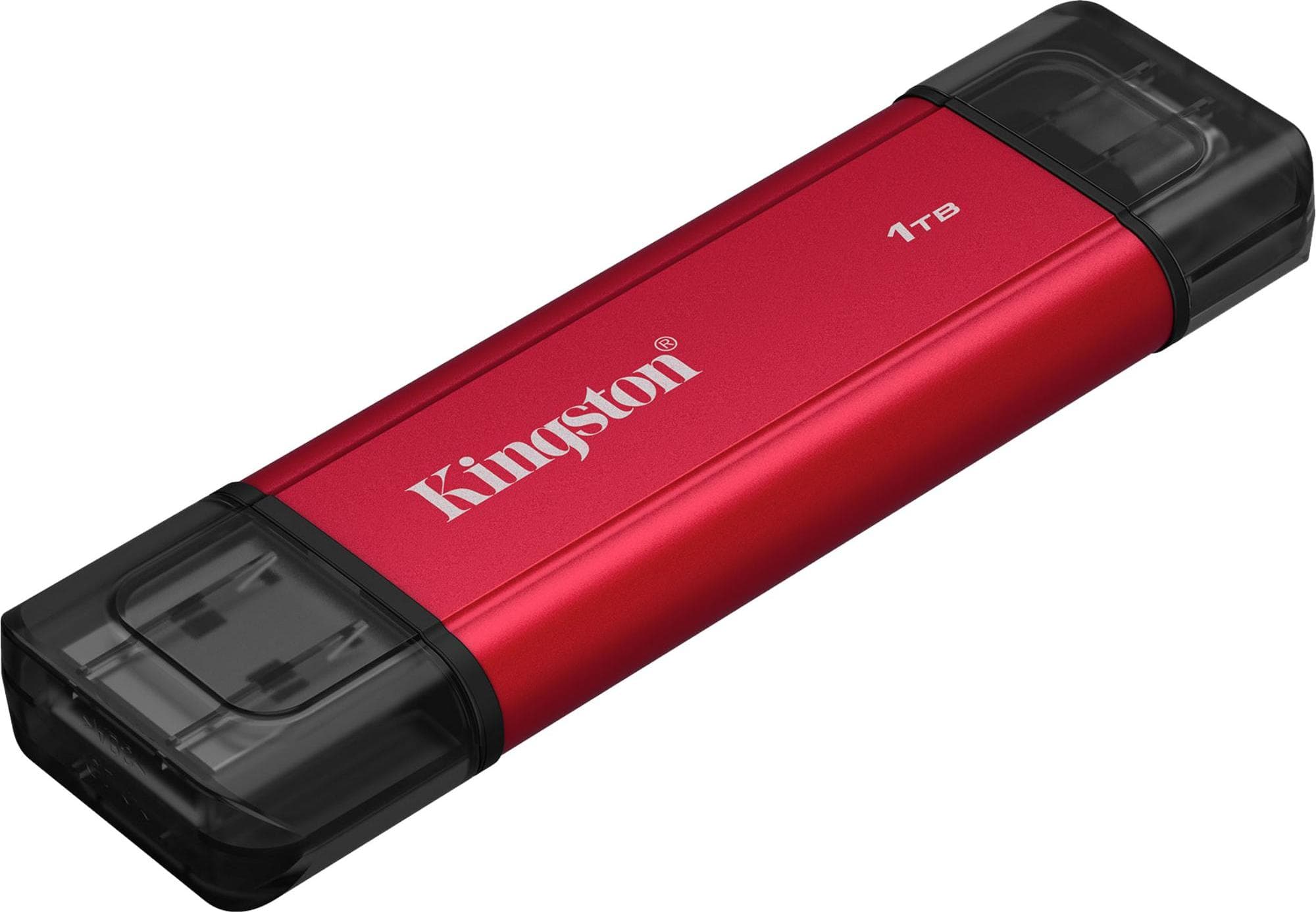 Флаш памет Kingston Dual USB-A/C Portable SSD 1TB - Black/Red
