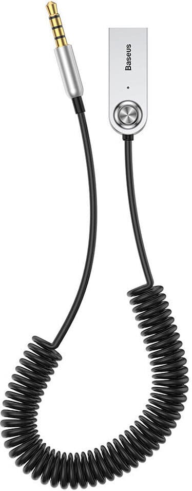 Кабел Baseus USB Wireless Adapter Cable BA01 (CABA01-01), от USB-A(м) към AUX(м), Bluetooth, 1.2m, черен