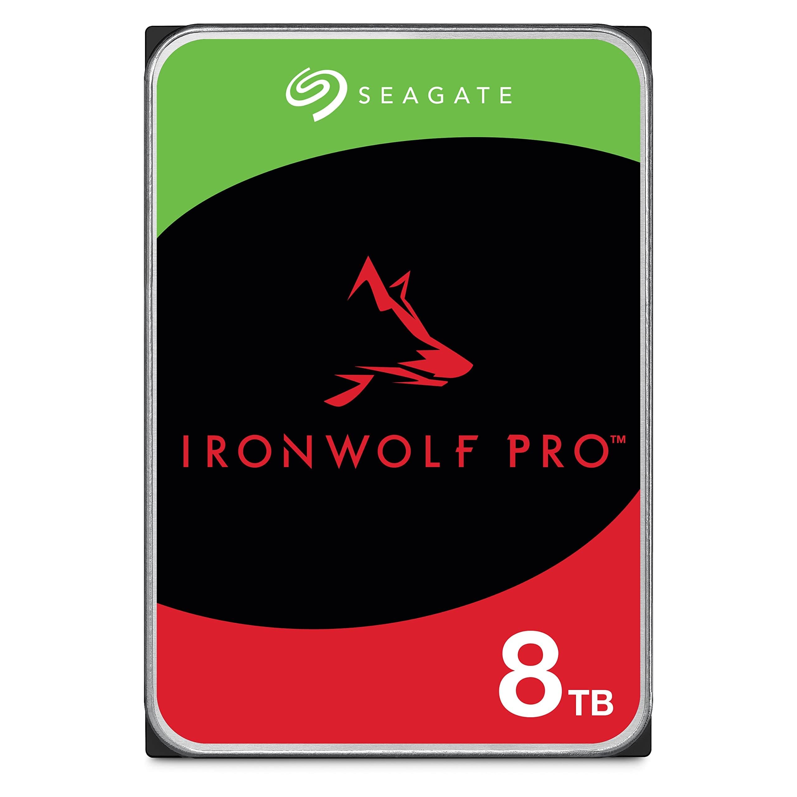 SEAGATE Ironwolf PRO Enterprise NAS HDD 8TB 7200rpm 6Gb/s SATA 256MB cache 8.9cm 3.5inch 24x7 for NAS RAID Rackmount Systeme BLK