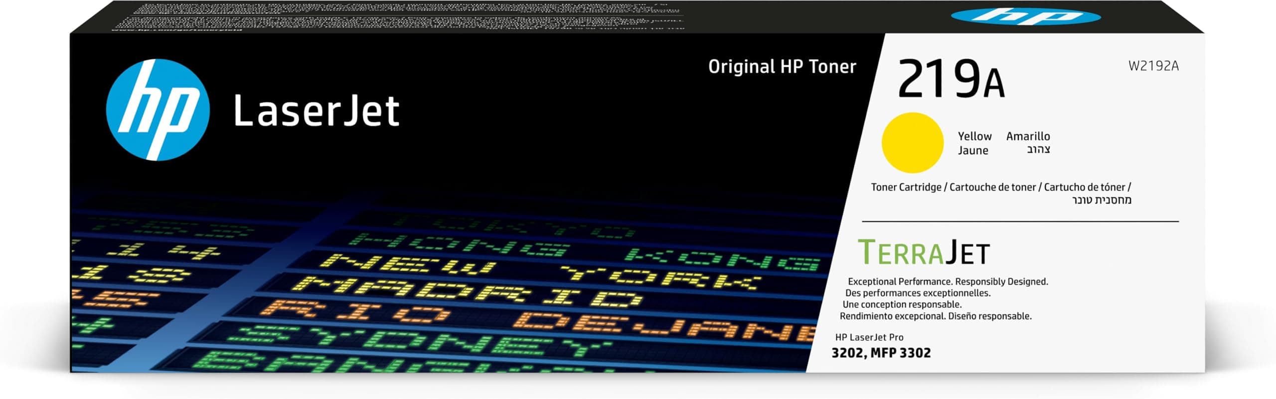 Жълта оригинална тонер касета HP 219A LaserJet
