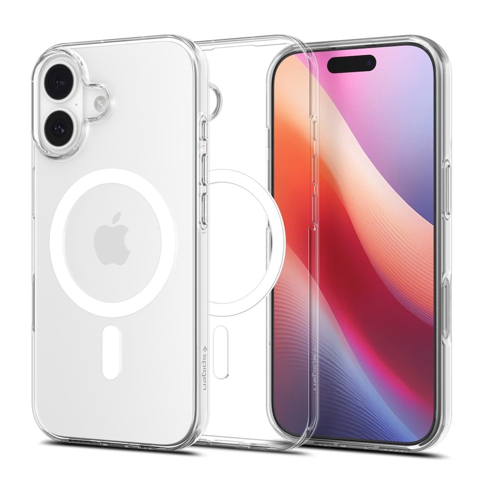 Тънък силиконов (TPU) калъф с MagSafe за iPhone 17 - Spigen Liquid Crystal MagSafe Case (прозрачен-бял)