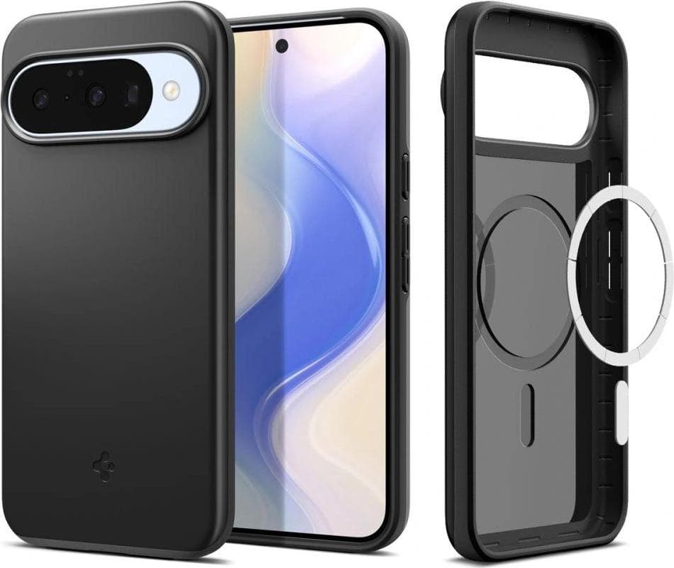 Качествен тънък матиран кейс с MagSafe за Google Pixel 10, Pixel 10 Pro - Spigen Thin Fit MagSafe Case (черен)