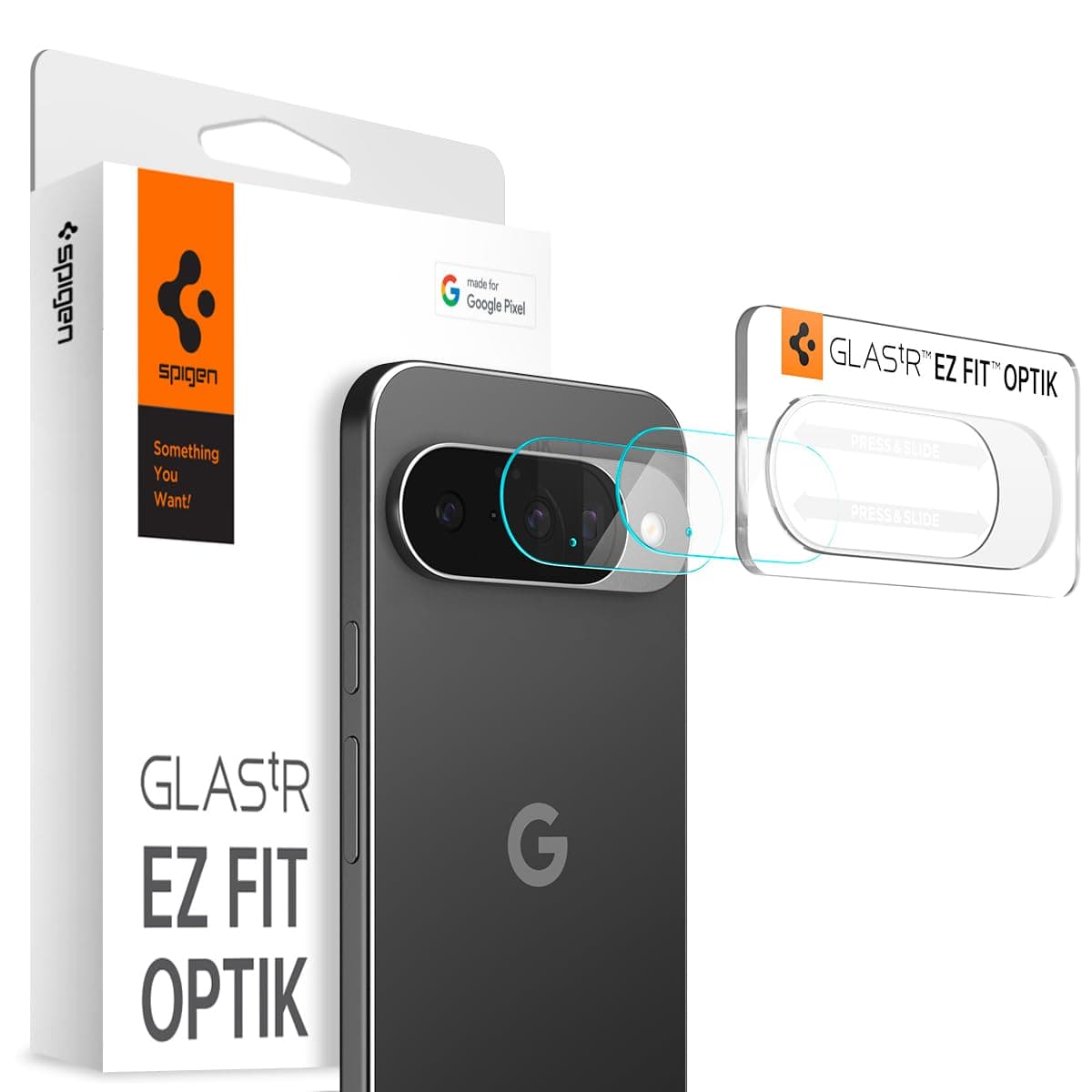Комплект 2 броя предпазни стъклени протектори за камерата на Google Pixel 10 - Spigen Glass Optik tR EZ Fit 2 Pack (прозрачен)