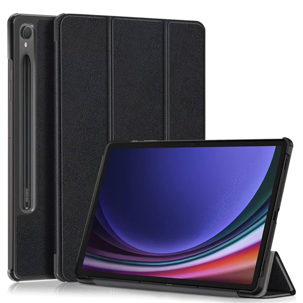 Кожен кейс и поставка за Samsung Galaxy Tab S9, S9 FE, S10 FE, S10 Lite - Techsuit FoldPro Leather Case