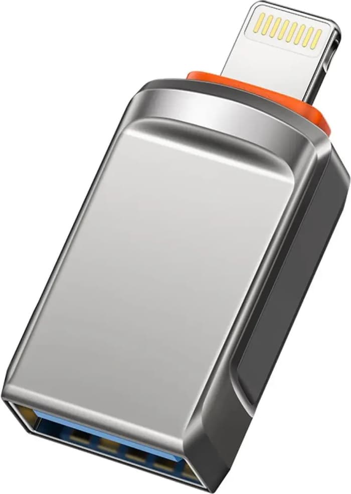 Адаптер Xmart OTG USB 3.0 - Lightning, от Lightning(м) към USB A(ж), сив