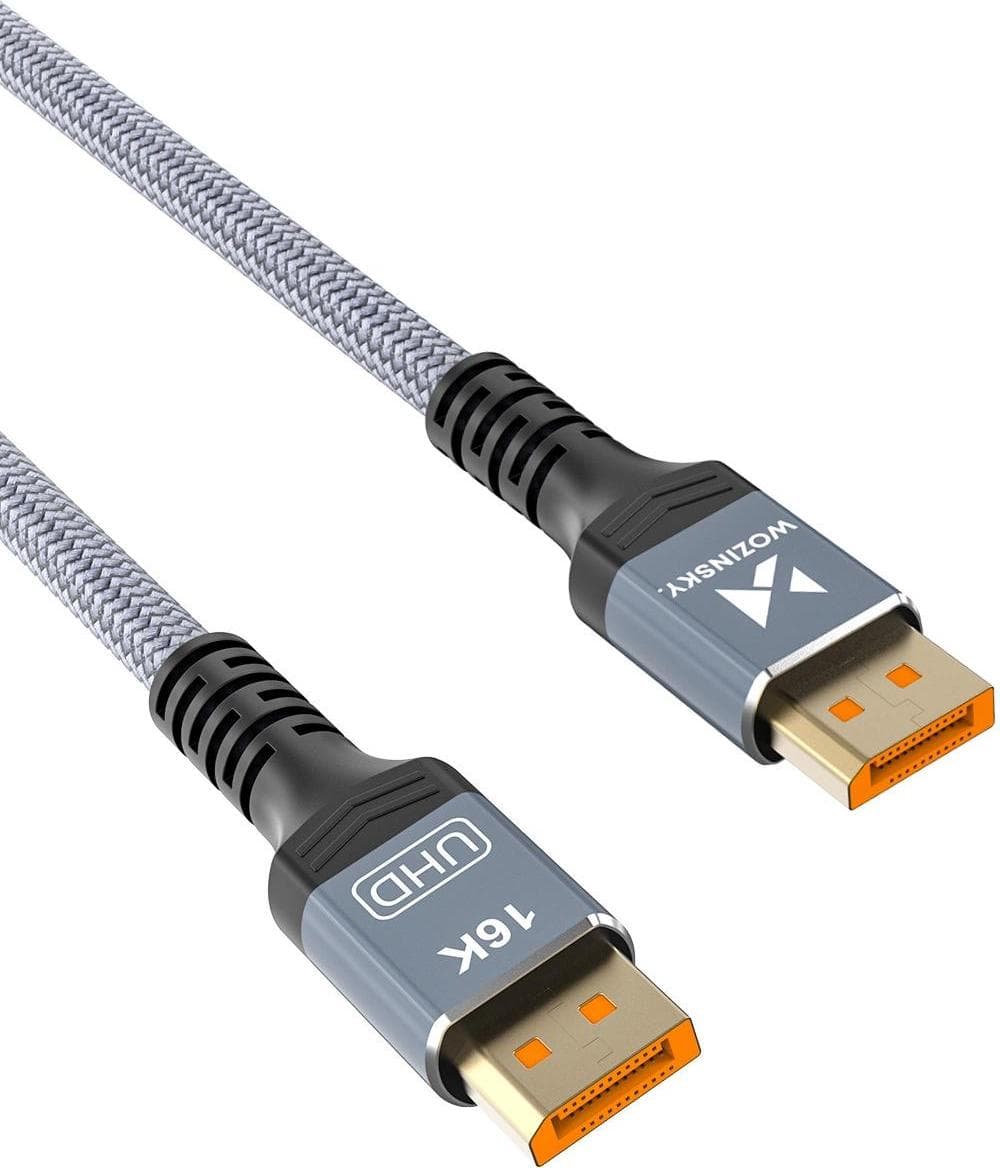 Кабел DisplayPort към DisplayPort с поддръжка на 16K - Wozinsky VESA Certified DisplayPort 2.1 to DisplayPort 2.1 Cable 16K (черен) (100 см)